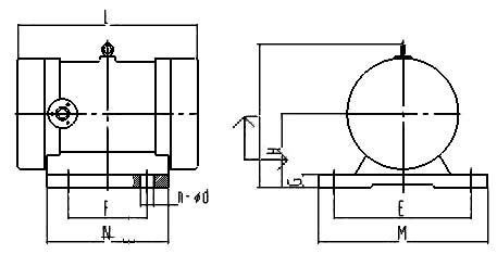 YZS振動(dòng)電機(jī)安裝原理圖